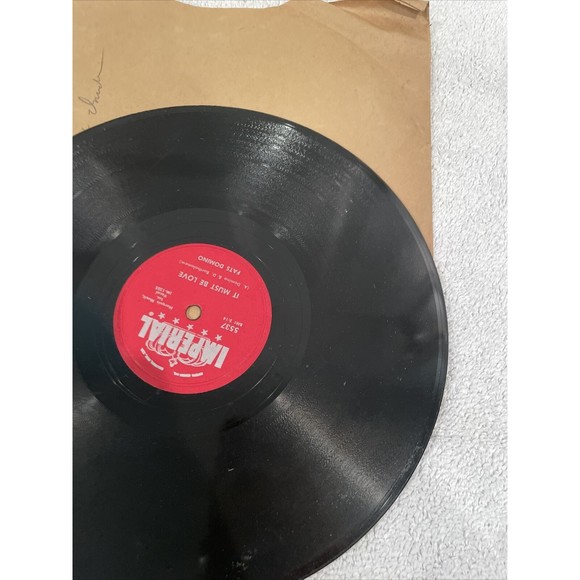 Fats Domino 78 It Must Be Love Young School Girl Imperial 5537 R&B 1958 Soul - Picture 5 of 11